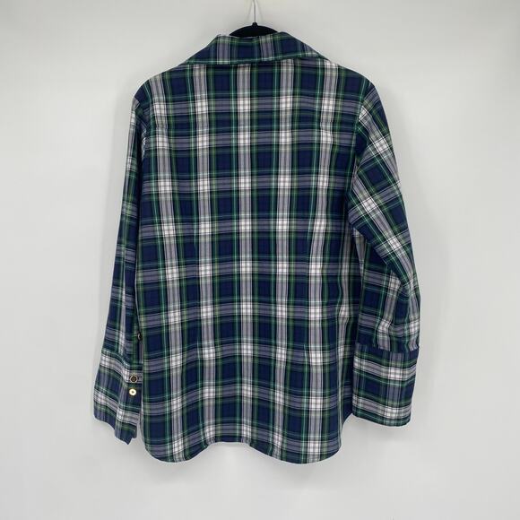 CK Bradley Women's Blue & Green Plaid Button Front Top Size Small - Picture 4 of 10